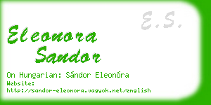 eleonora sandor business card